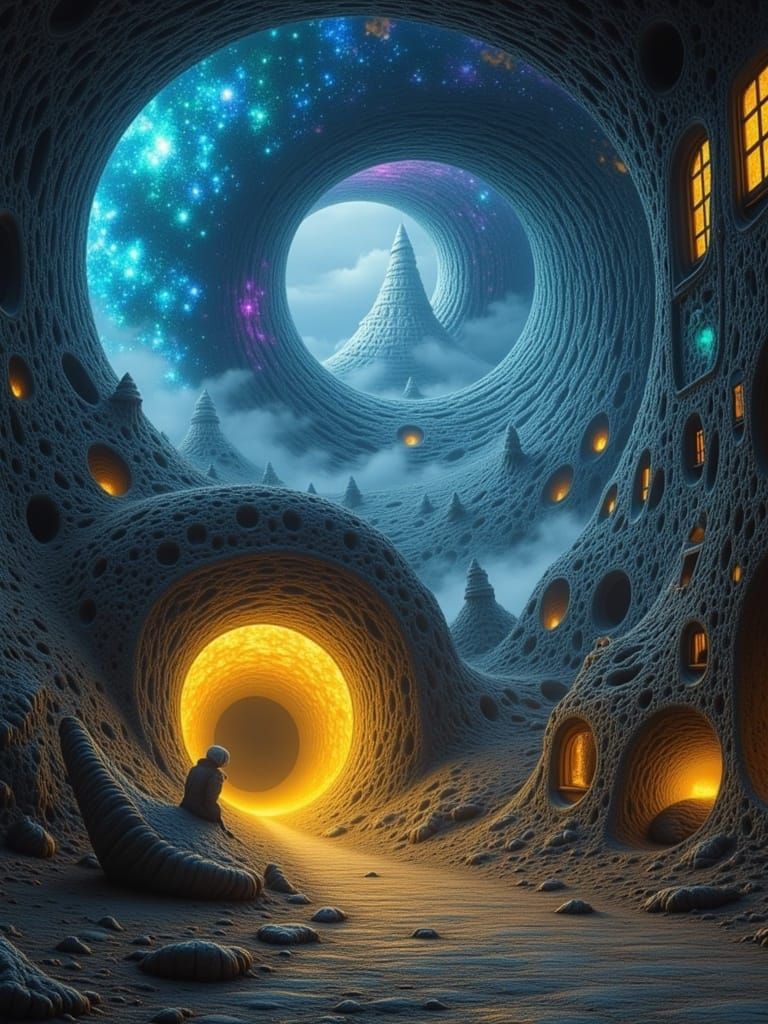 Ethereal Portal in a Post-Industrial Slum