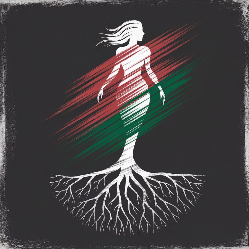 Palestinian Woman Embodies Resilience with Olive Tree Roots