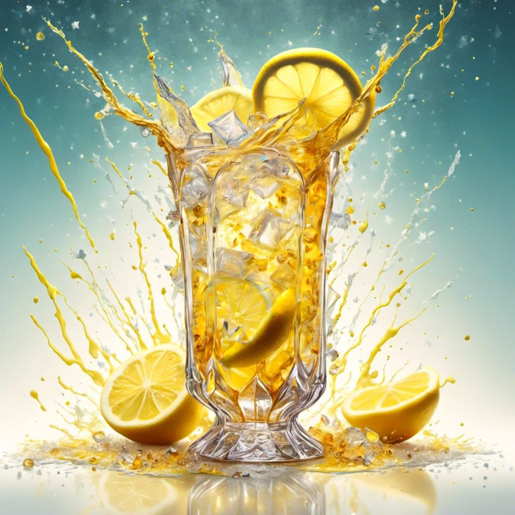 Iced Lemon Tea with Sparkling Explosion