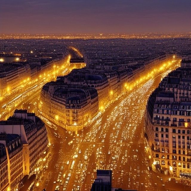 Night in Paris Generated by AI