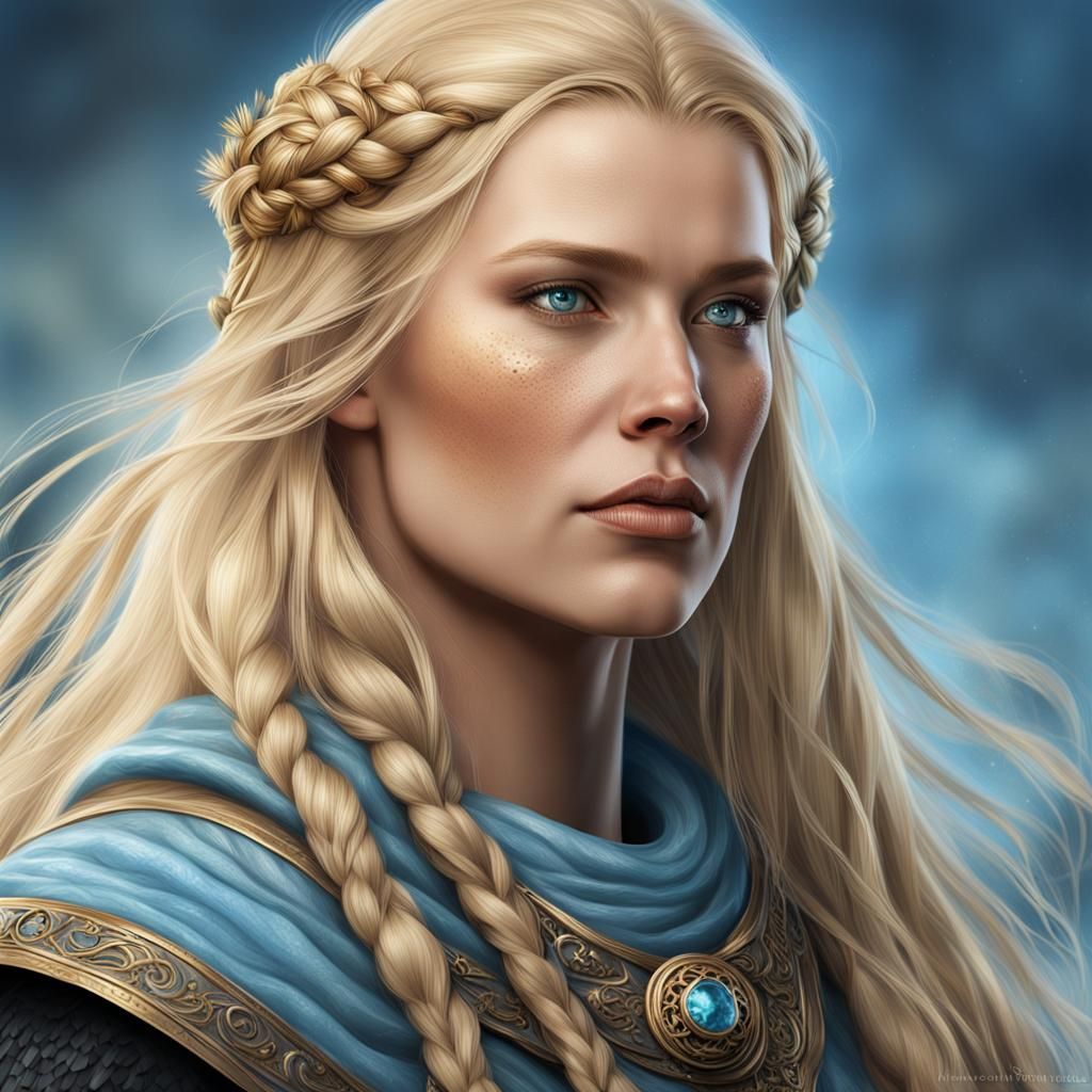 Stunningly Beautiful Viking Woman in Digital Art