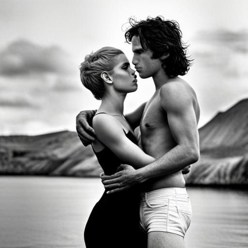 Jim Morrison and Edie Sedgwick Dancing: Hyperrealistic Captu...