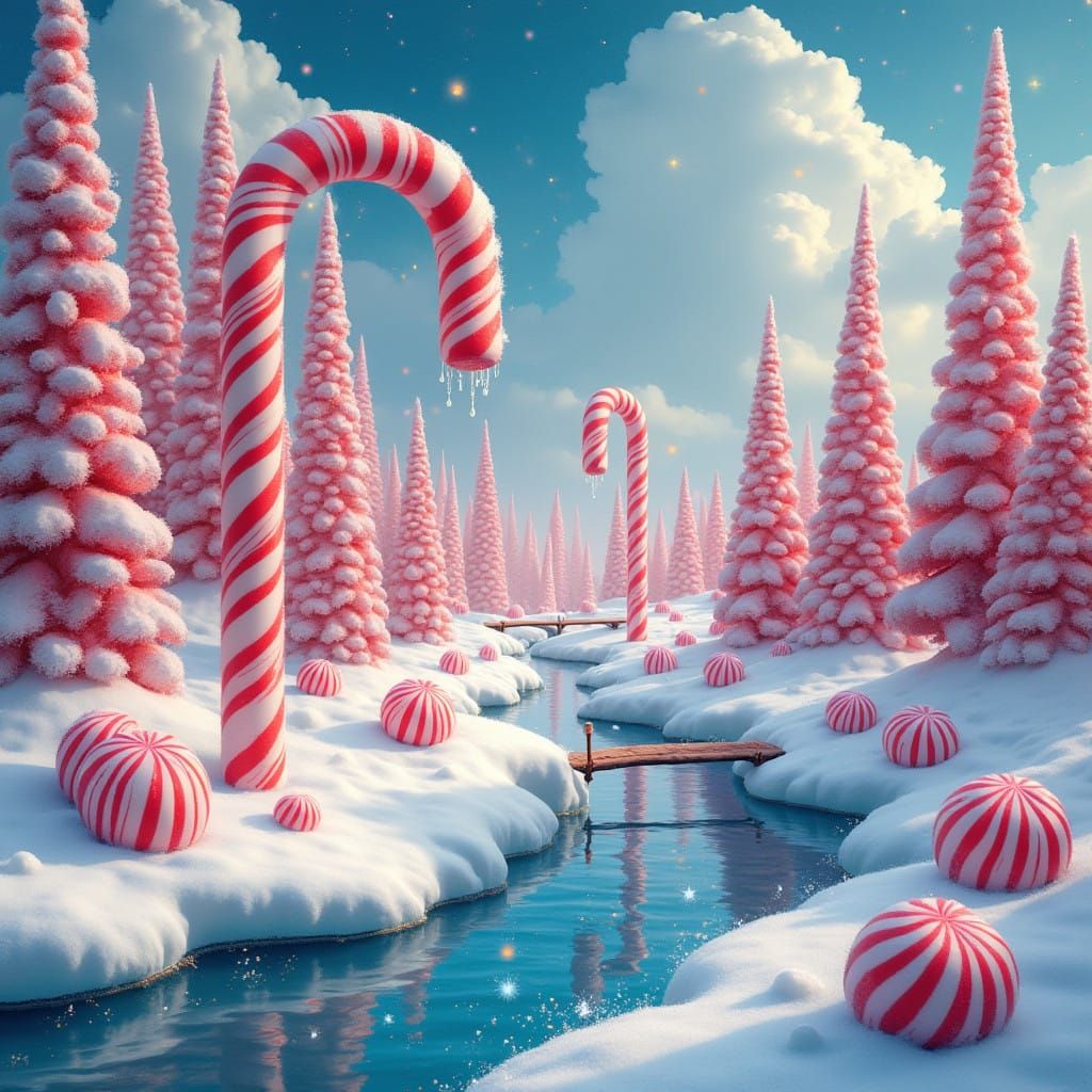 Whimsical Winter Wonderland in Dreamy, Surreal Landscapes