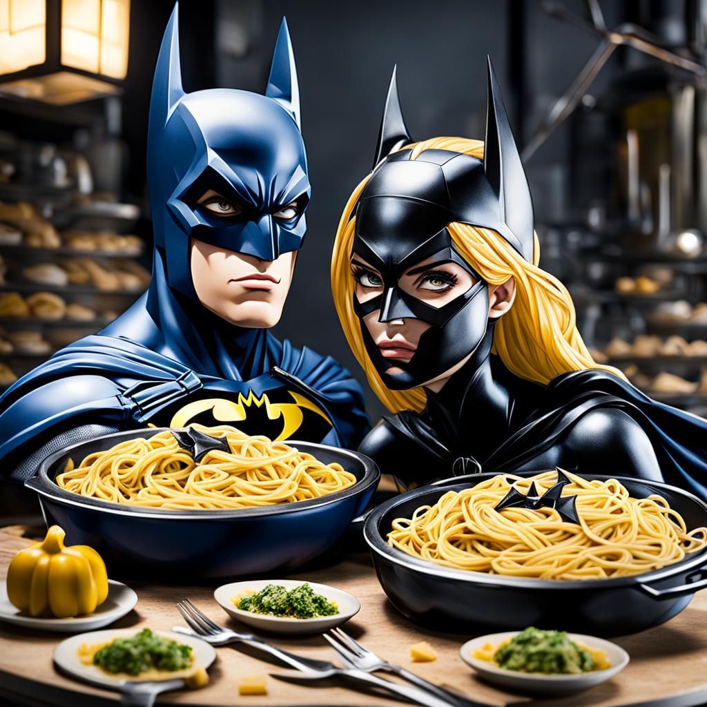 Batman and Batgirl Lunch Break