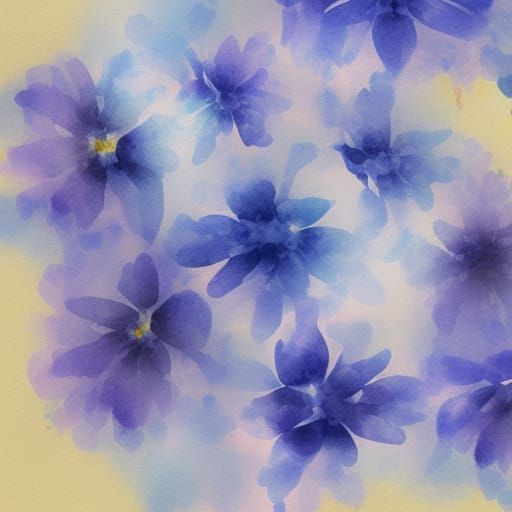 Sunflower with Ribbon in Gouache Style