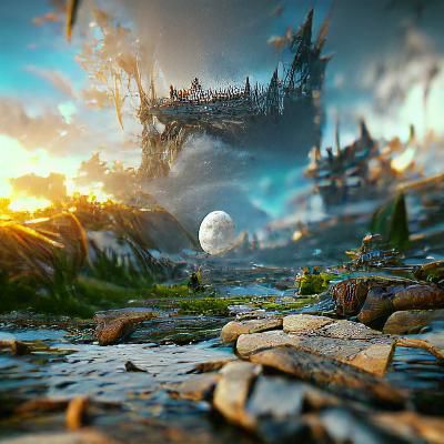 Epic Fantasy Landscape in 3D Cinematic Style