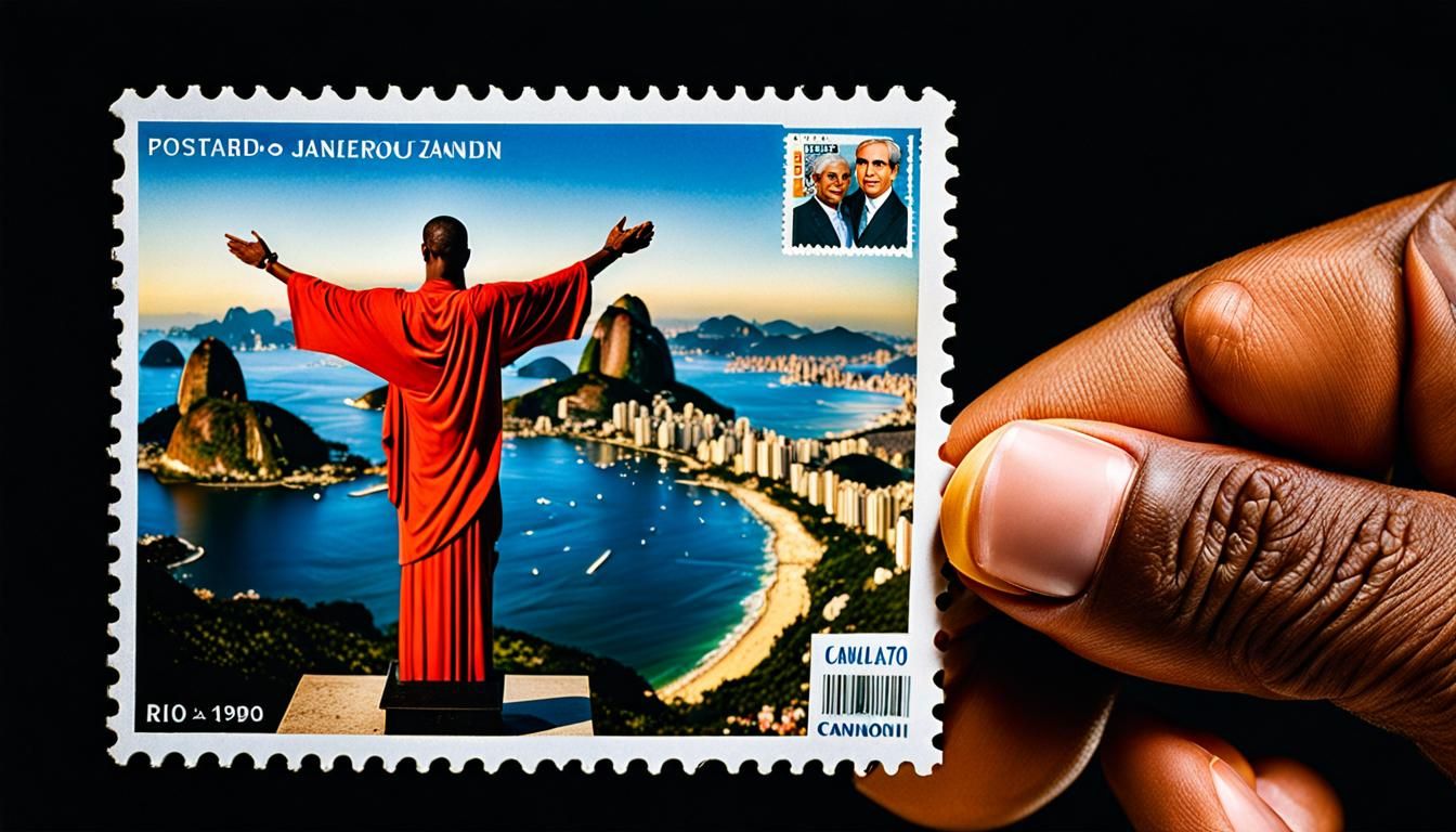 Rio de Janeiro Postcard in Hand, Graphic Style