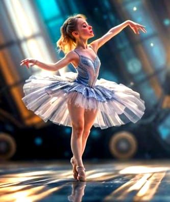 Tiny Ballet Dancer in Spinning Glass Dress