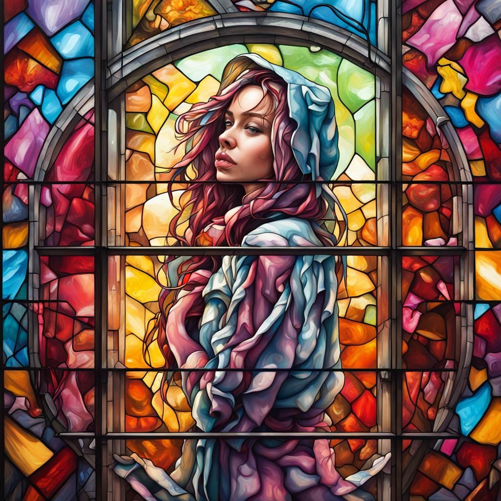 Stained Glass Graffiti Art in Ultra Quality