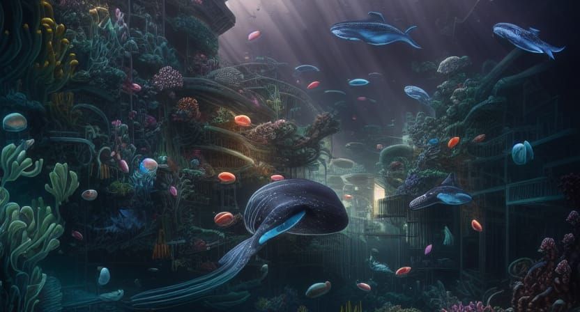 Cyborgs and Whales in Underwater Noir City