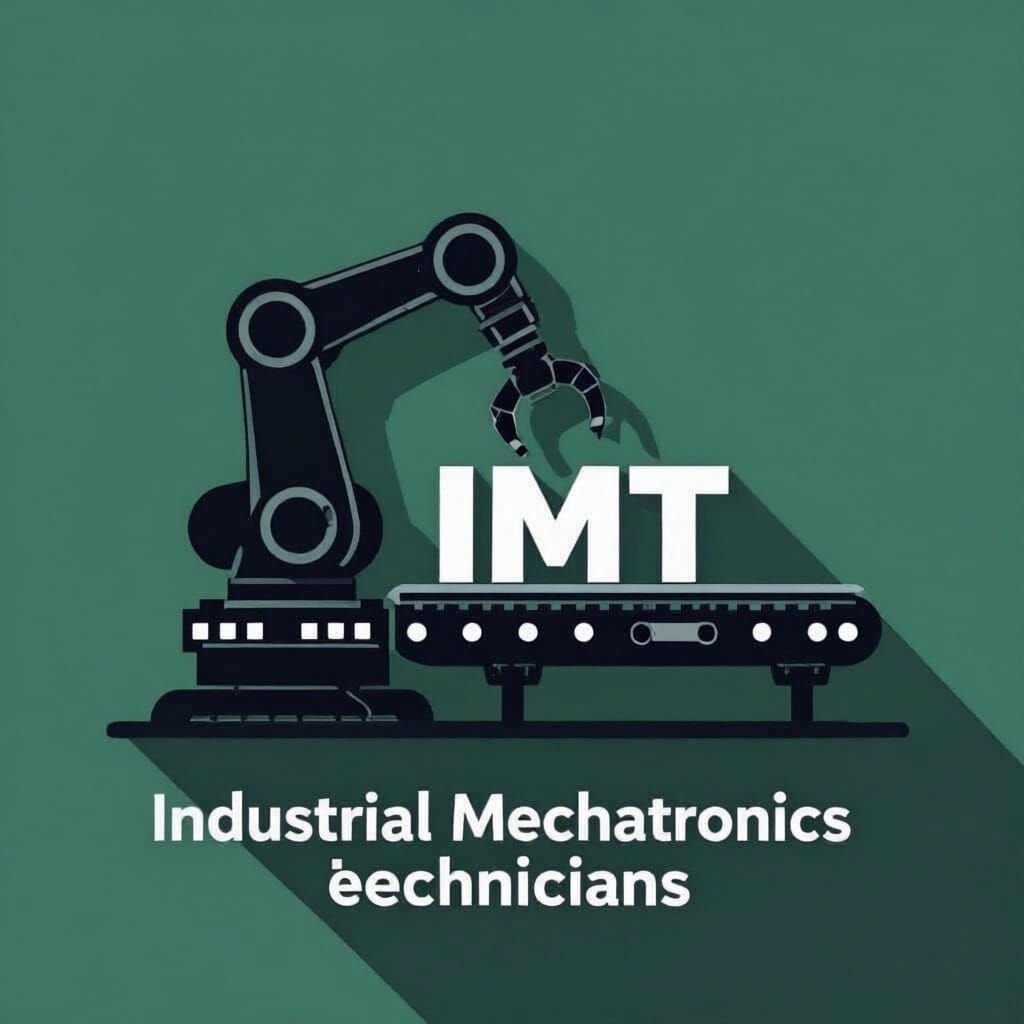 Industrial Robot Logo with IMT Letters