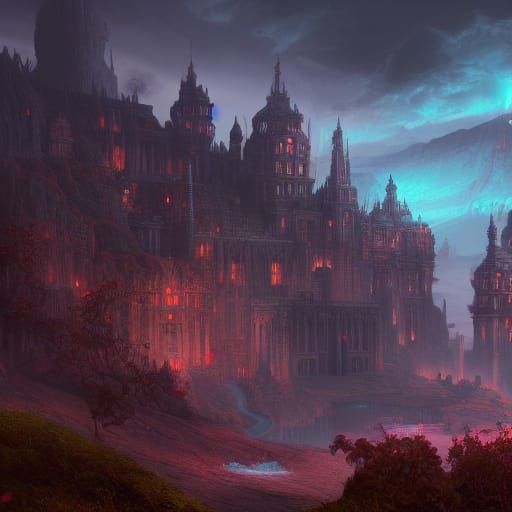 Fantastical Matte Painting with Deep Color and Detail