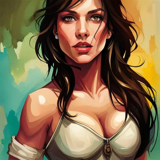 Neovictorian Female Portrait in Artgerm and Android Jones St...