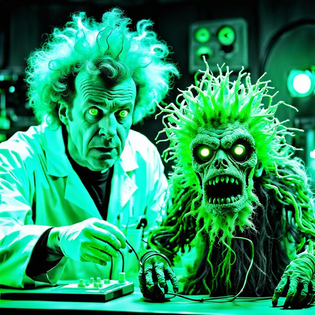 Mad Scientist Brings Creature to Life: Hyperrealistic Render