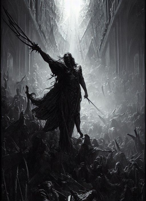 Celebrimbor in Dark Gothic Horror Style