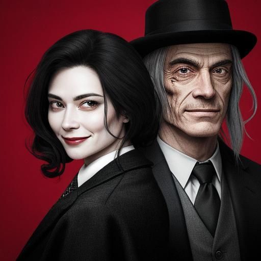High Definition Portrait of a Smiling Murderous Couple