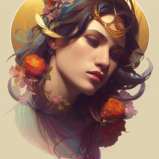 Goddess of Love Portrait in Hyperdetailed Style