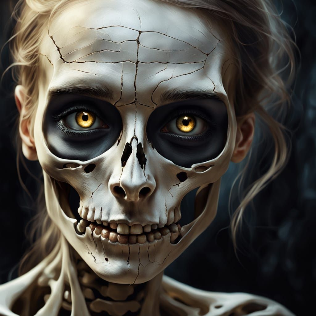 Surreal Oil Portrait of a Haunting Beauty