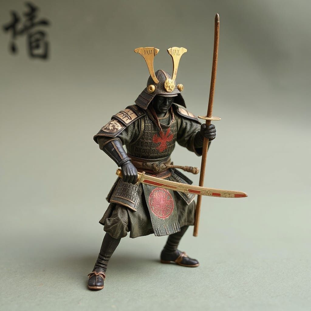 Samurai Paper Art Inspired by Soutine and Japanese Art