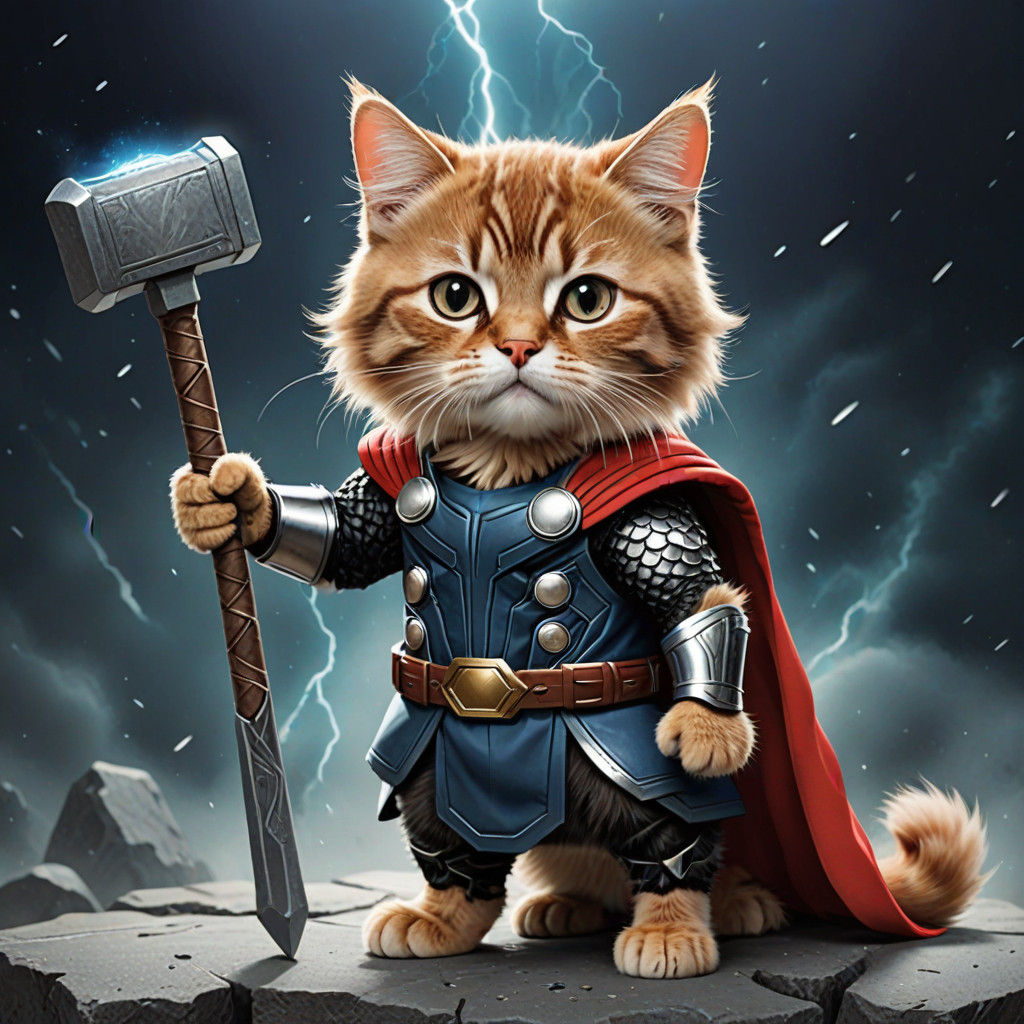 Adorable Feline Godsman