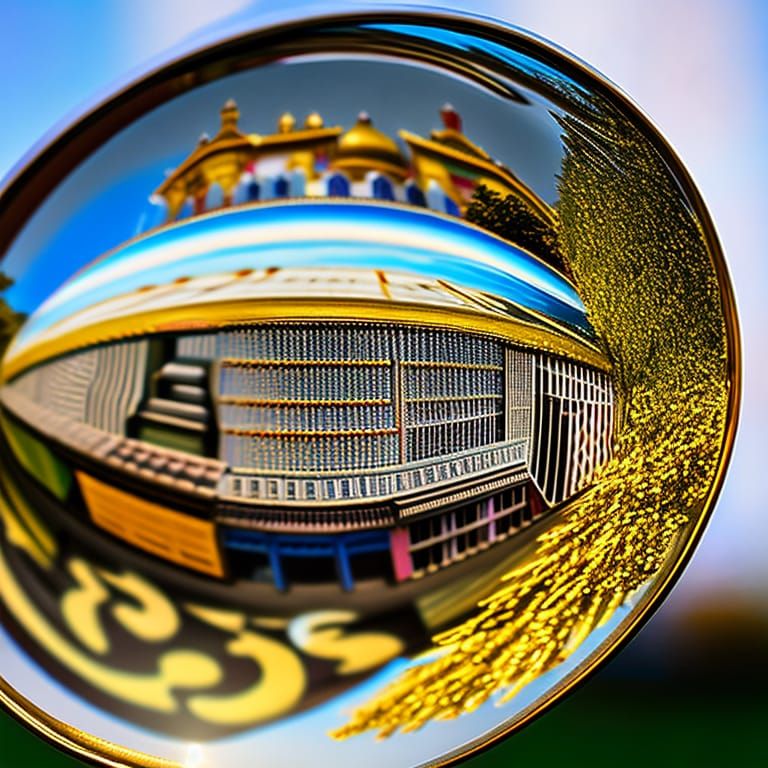 Macro Fun House Mirror at Carnival