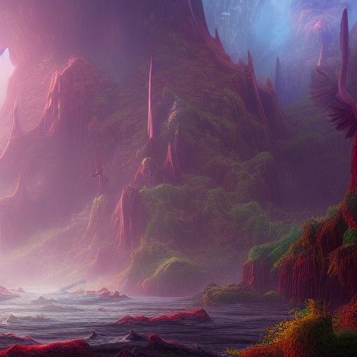 Fantastical Best Friends in Detailed Matte Painting