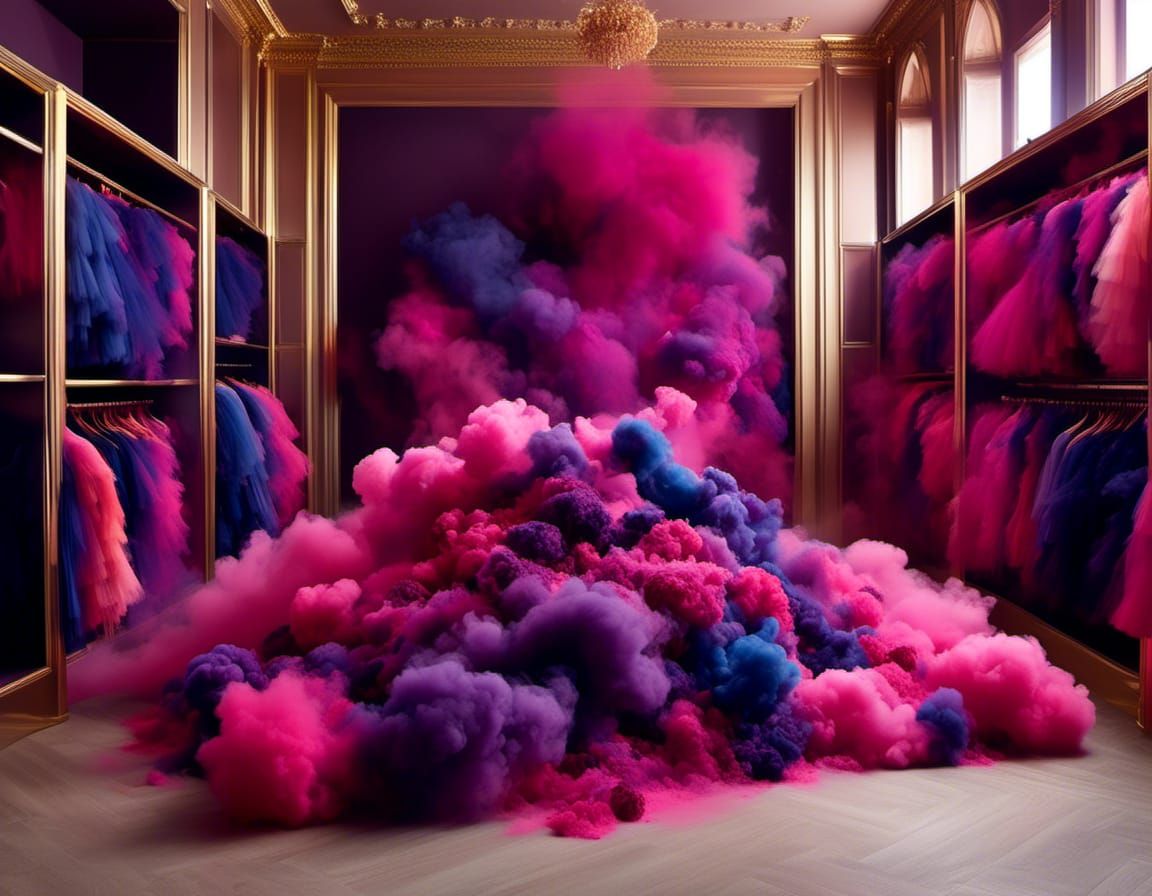 Designer Shoes Made of Colored Smoke
