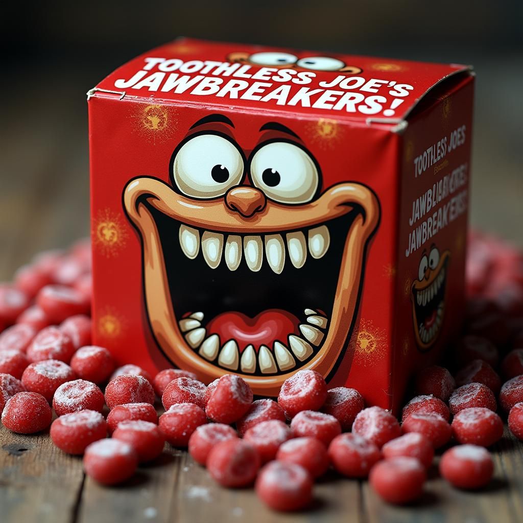 Toothless Joe's Jawbreakers: Vintage Candy Box Art
