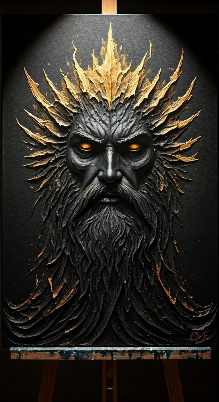 Nightmare Dream: Greek God Morpheus in Grunge Style