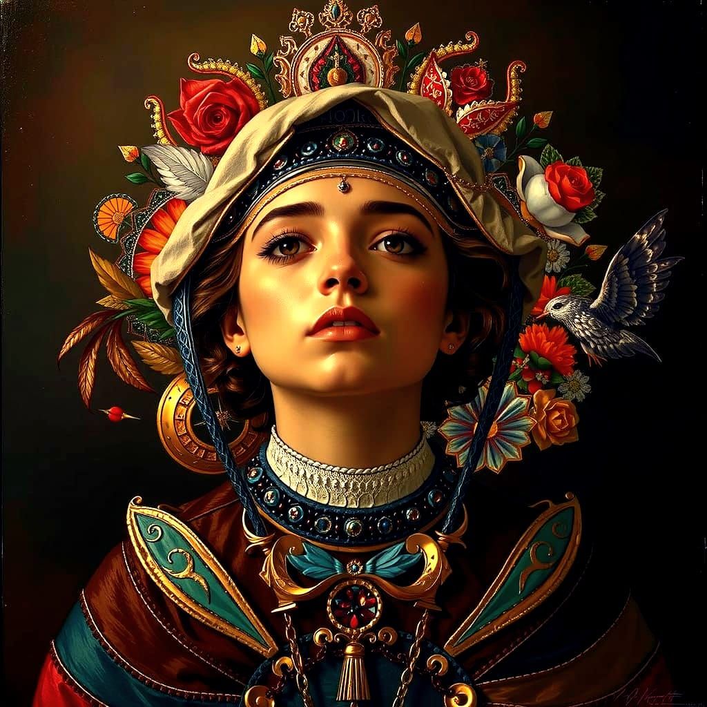 Masterpiece Painting of Beauty and Truth Radiating Excellenc...