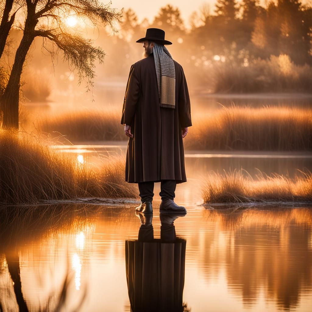 Mystical Reflection: Hassidic Jew and Biblical Youth