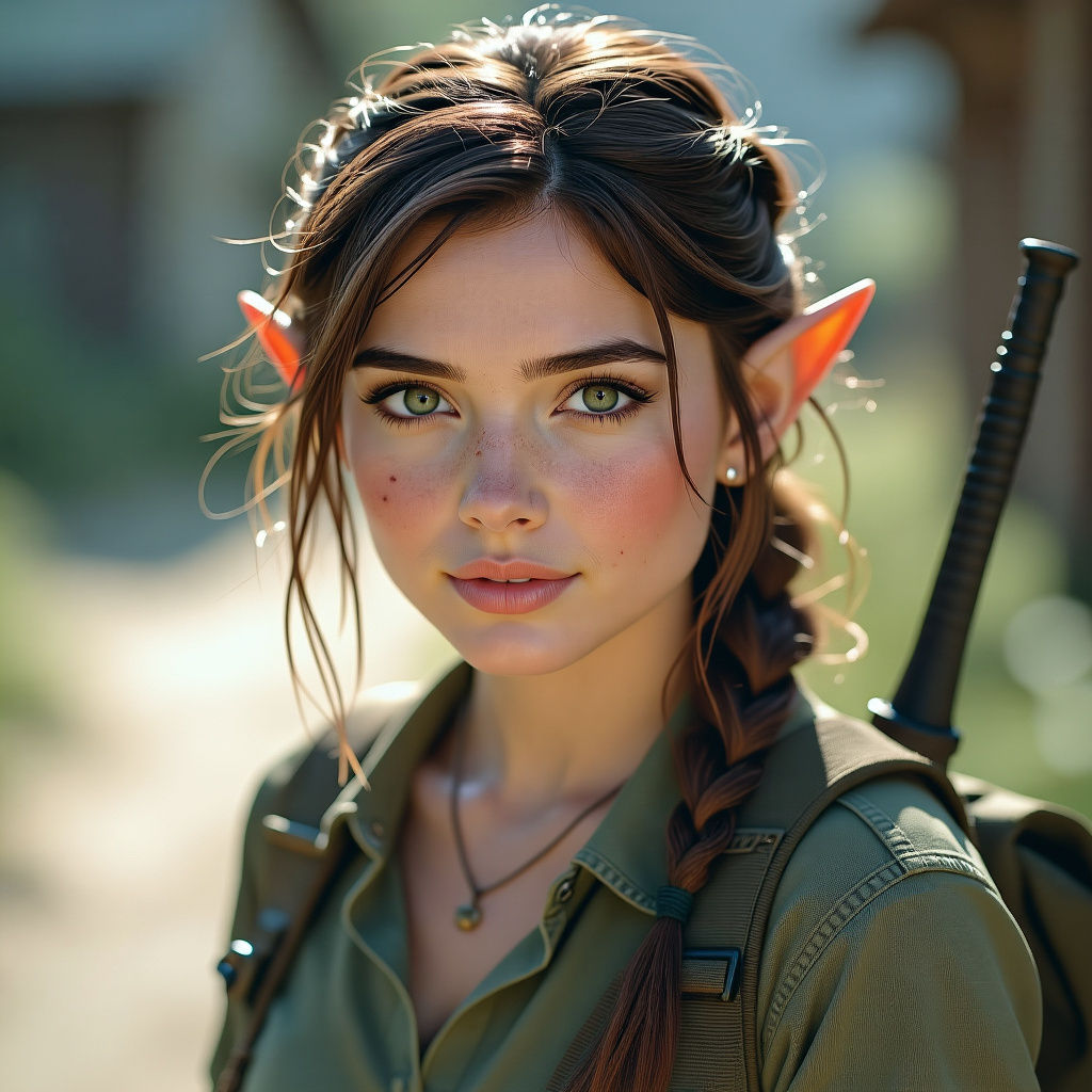 Cinematic Elf Film Still in 35mm Style