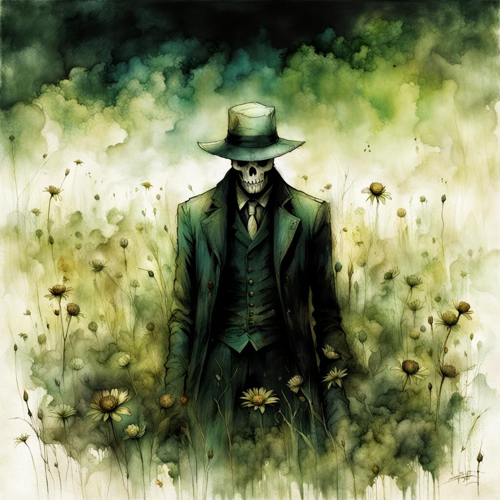 Dark Meadow Corpse: An Elegant Art Piece