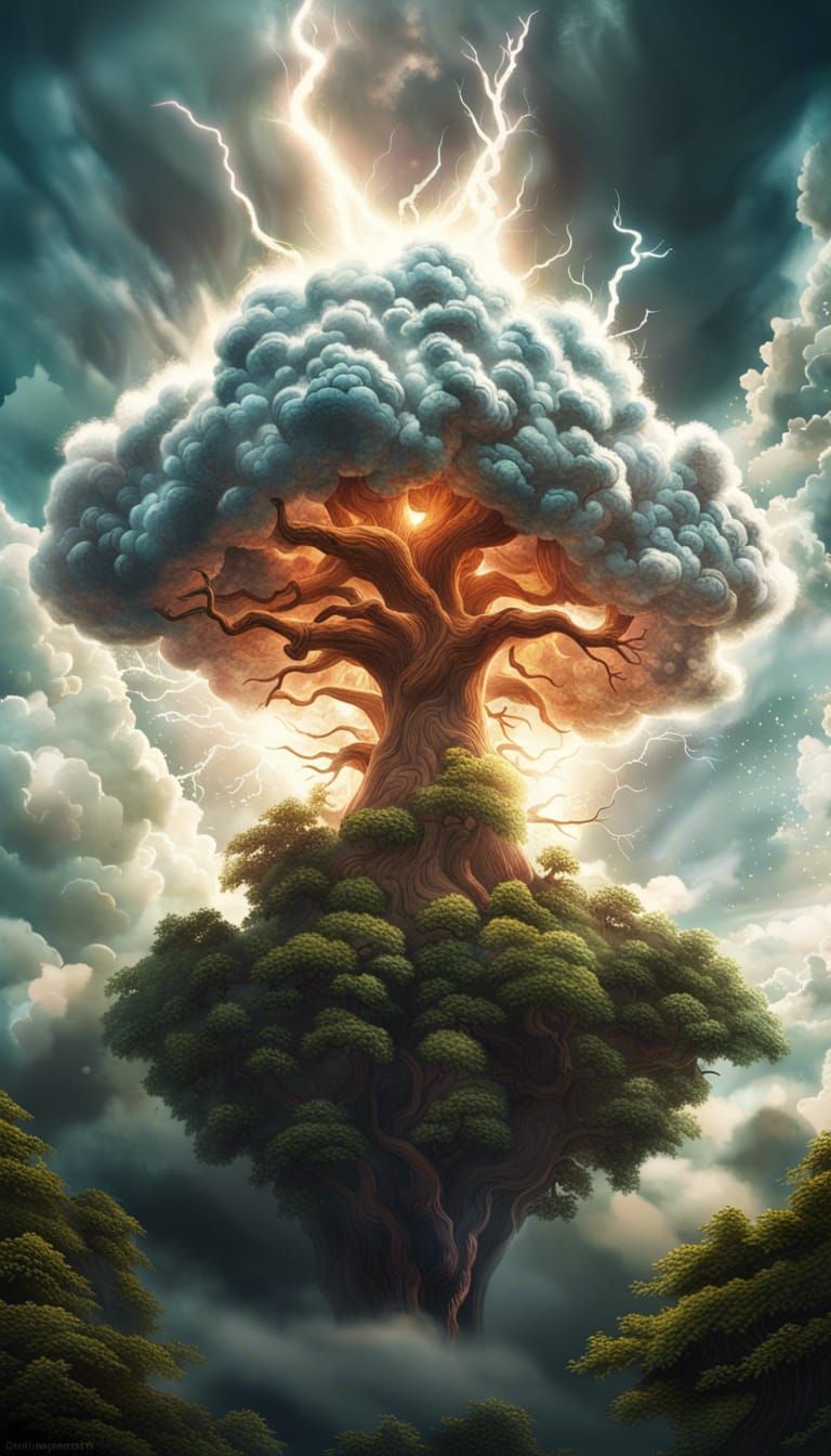 Tree becoming a Thunder cloud