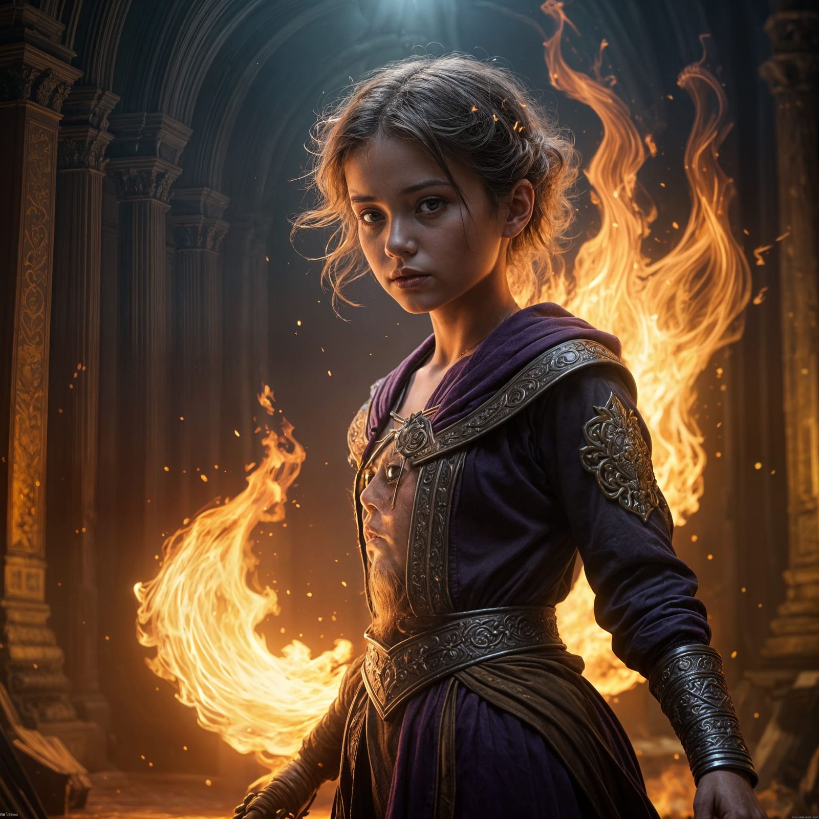 Surreal Hyperrealistic Dark Fantasy Portrait in Cinematic St...