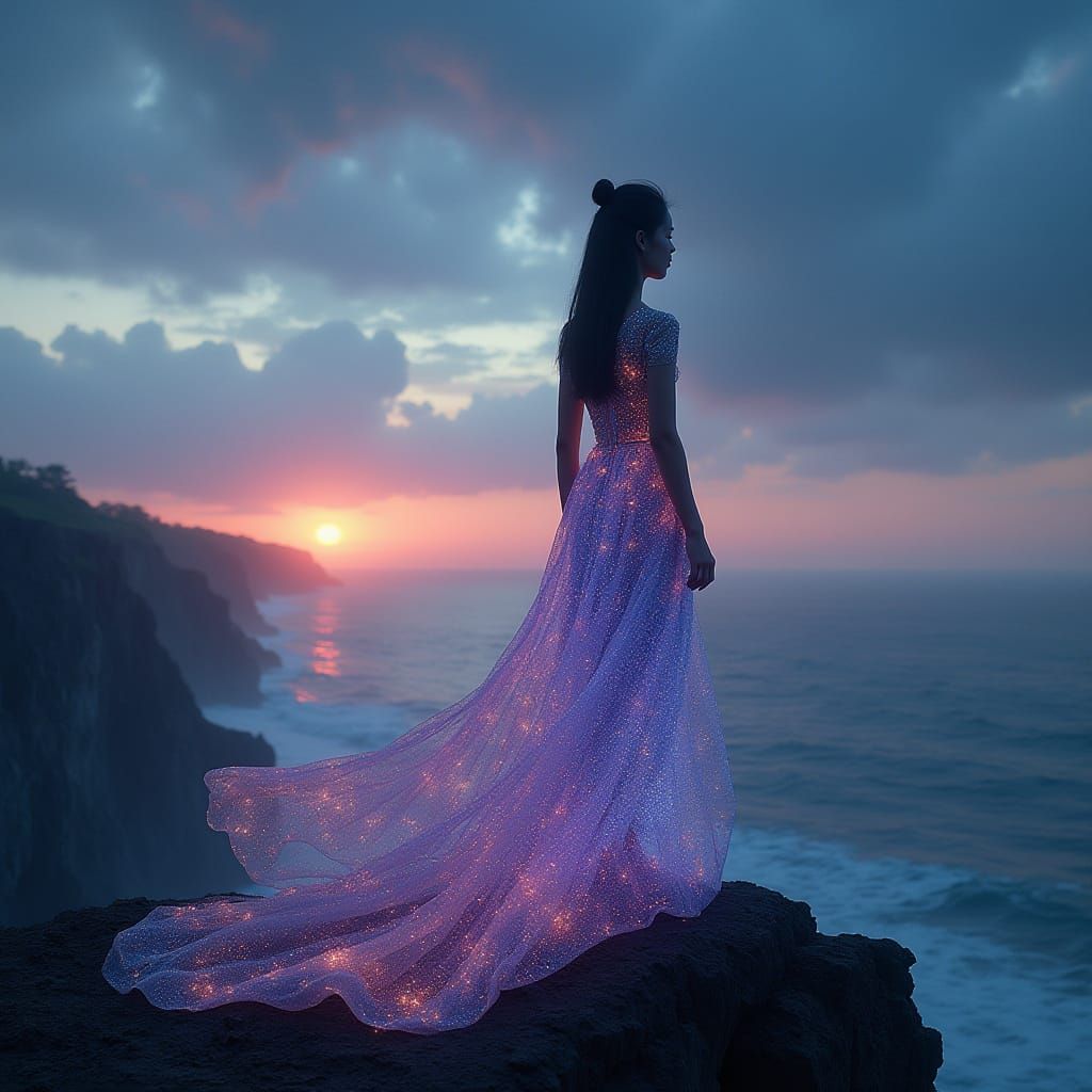 Ethereal Goddess on an Alien Shore