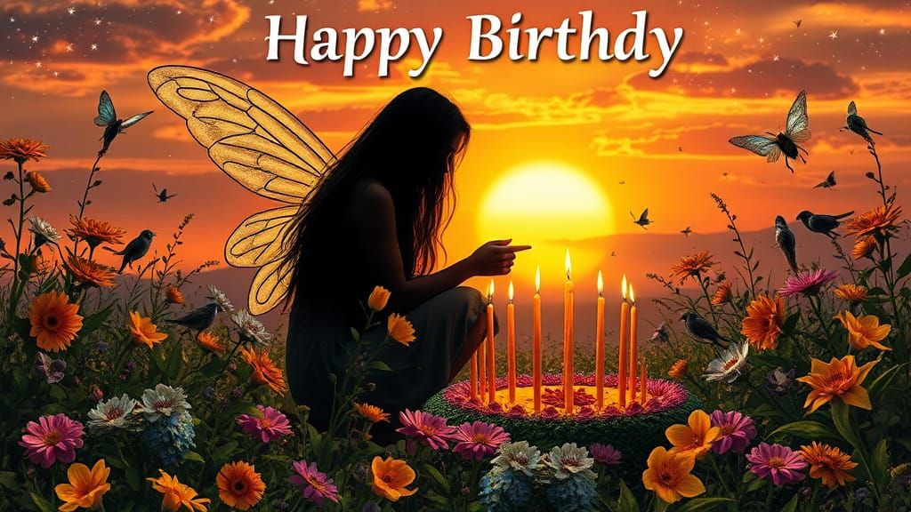 Fairies and Flowers Collage in Digital Art