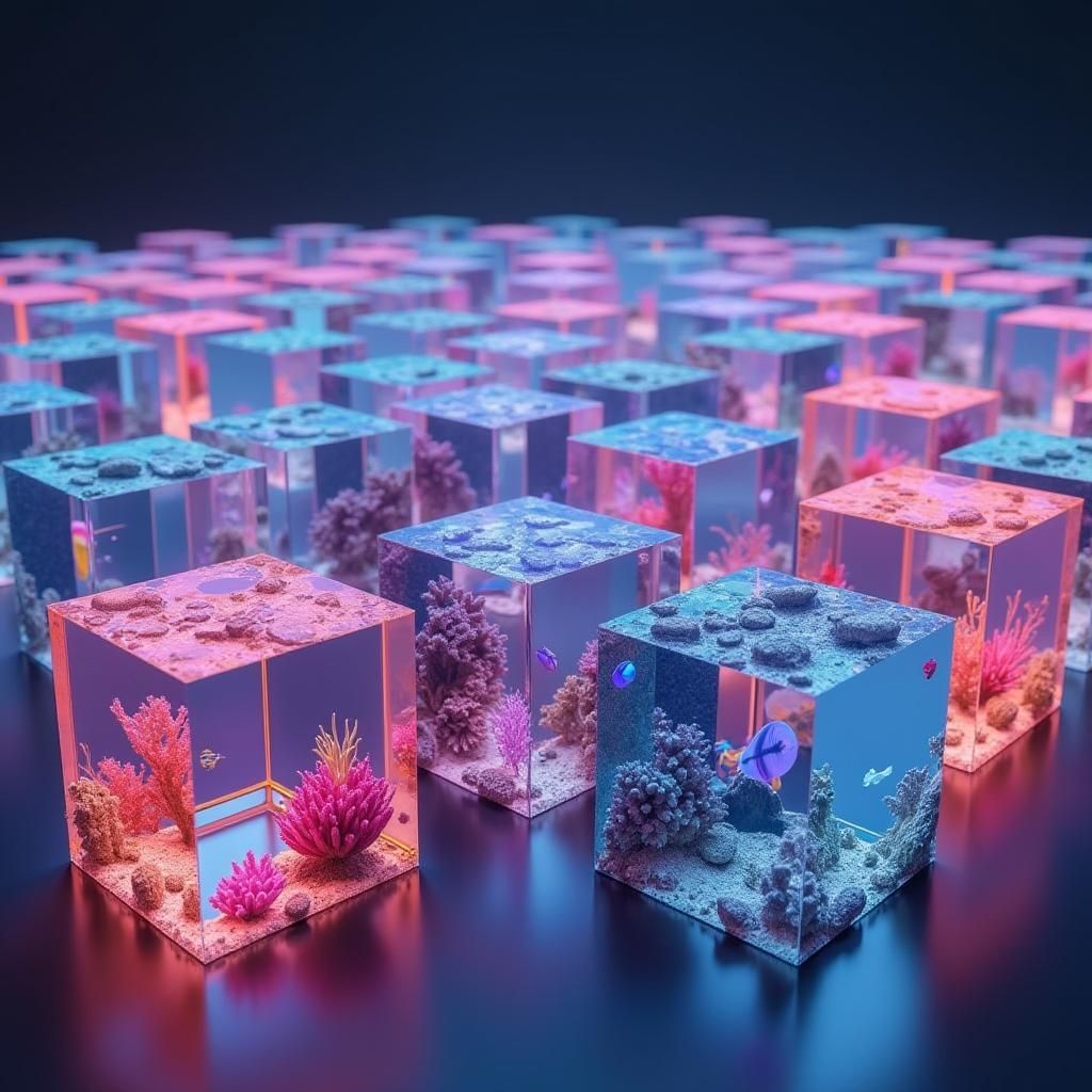 Infinite Aquariums: Holographic Prismed Underwater Scenes