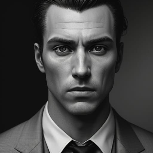 Gritty Detective Portrait in Moody Cinematic Style