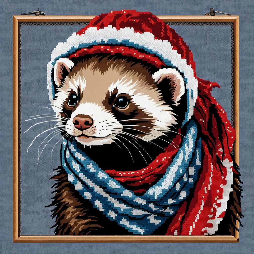 FERRET IN A SCARF