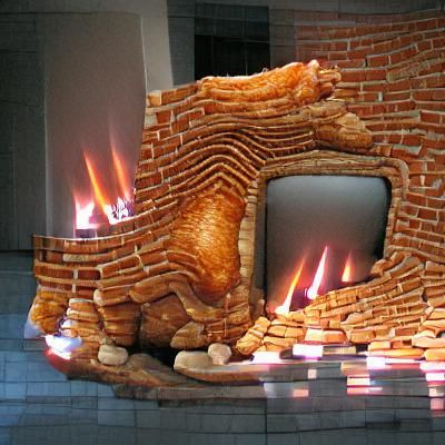 Warm Crackling Fireplace Creates Cozy Atmosphere