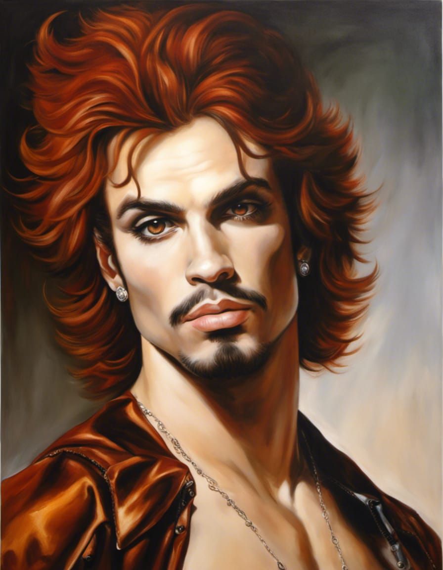 Beautiful Prince Portrait in Acrylic Painting Style
