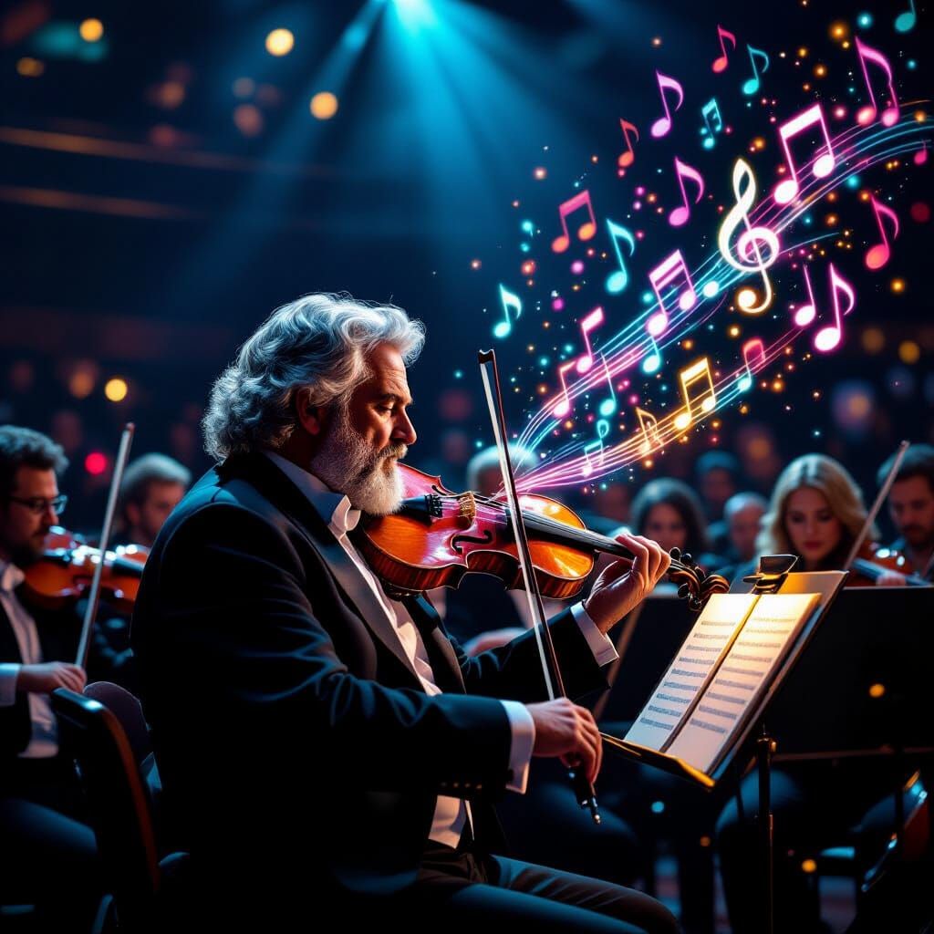 Peppe Vessicchio Conducting Orchestra, Cinematic Digital Mat...