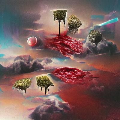 Abstract Impression of Trees Generated by AI