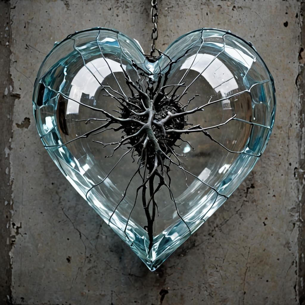 Shattered Heart of Glass: AI Generated Art