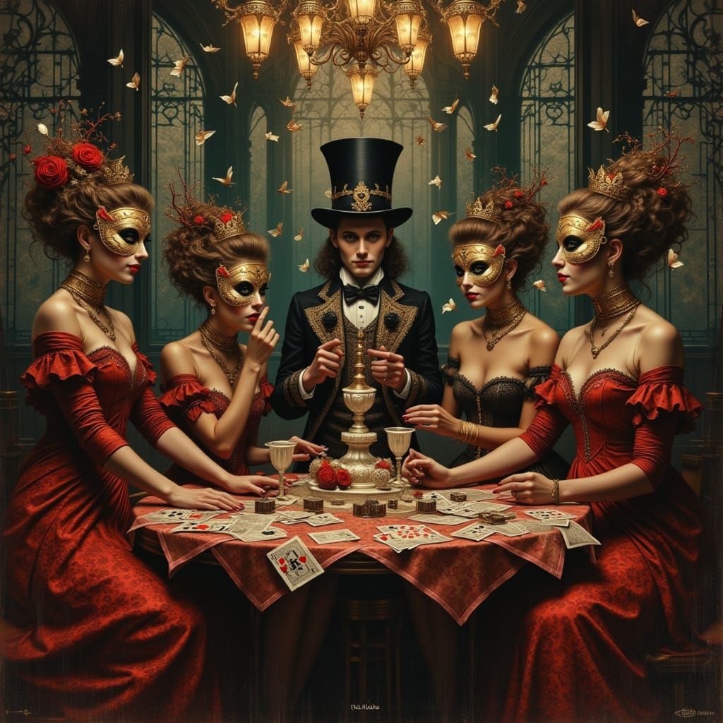 Joker Invites Queens to Grand Ball in Surreal Style