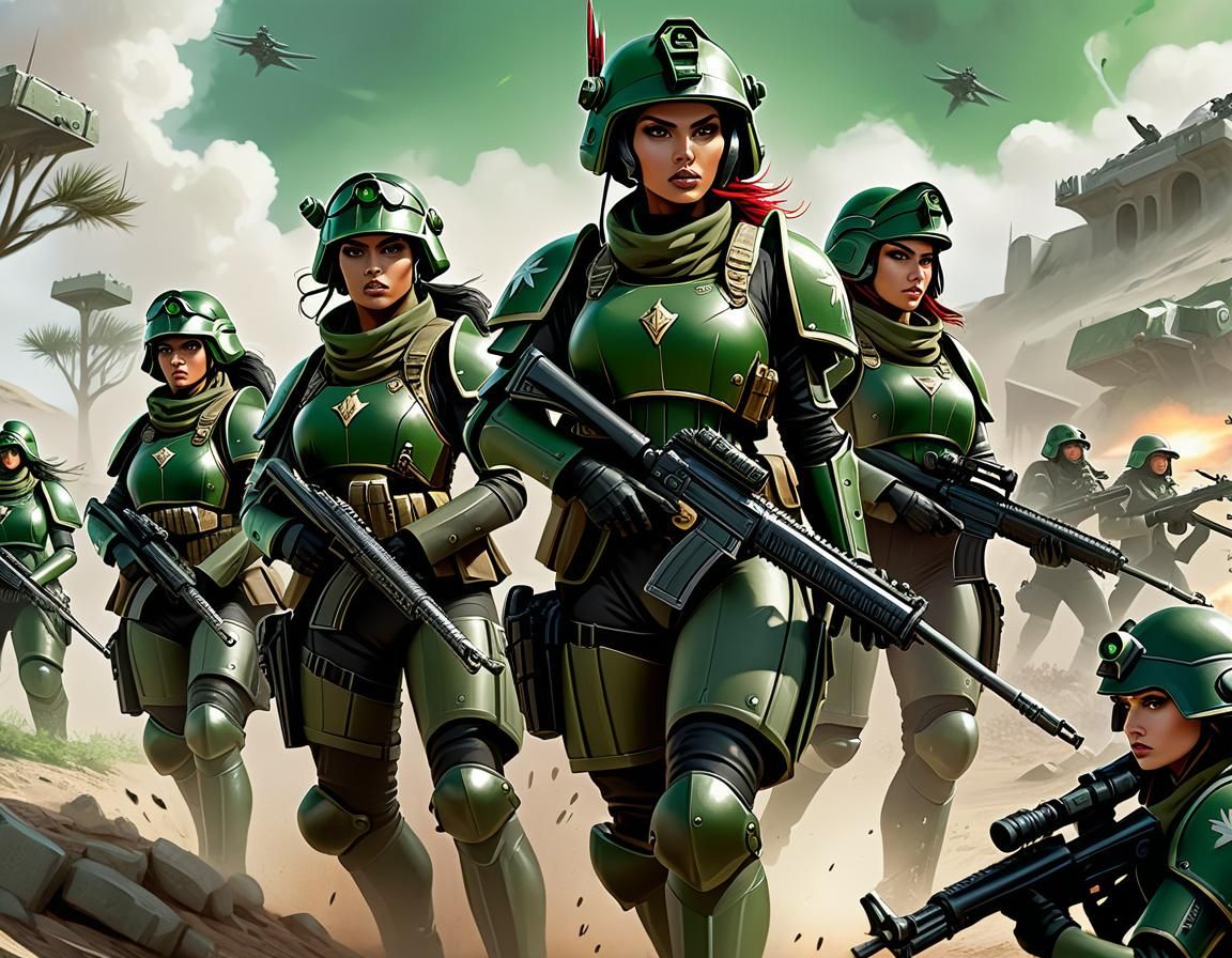 Warhammer 40k Imperial Guard Female Soldiers