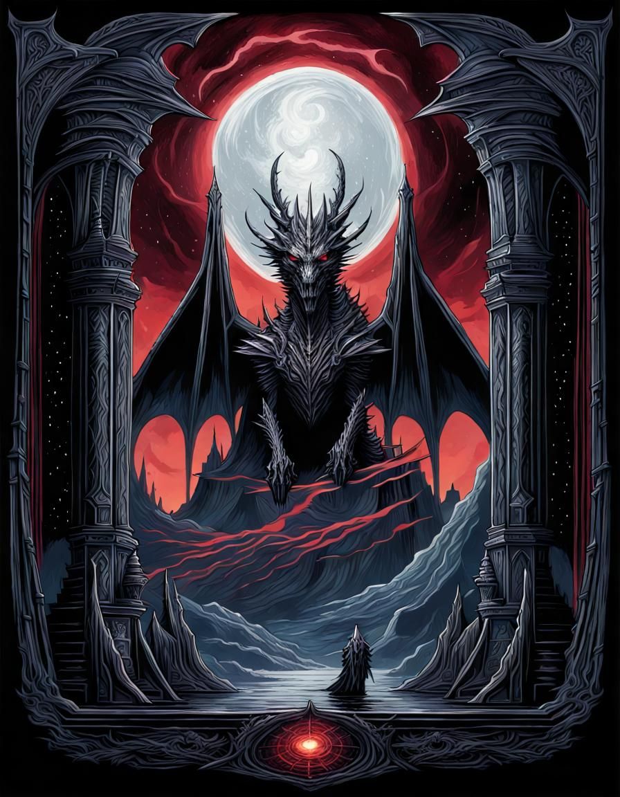 Gothic Space Scene in Spacecore Style