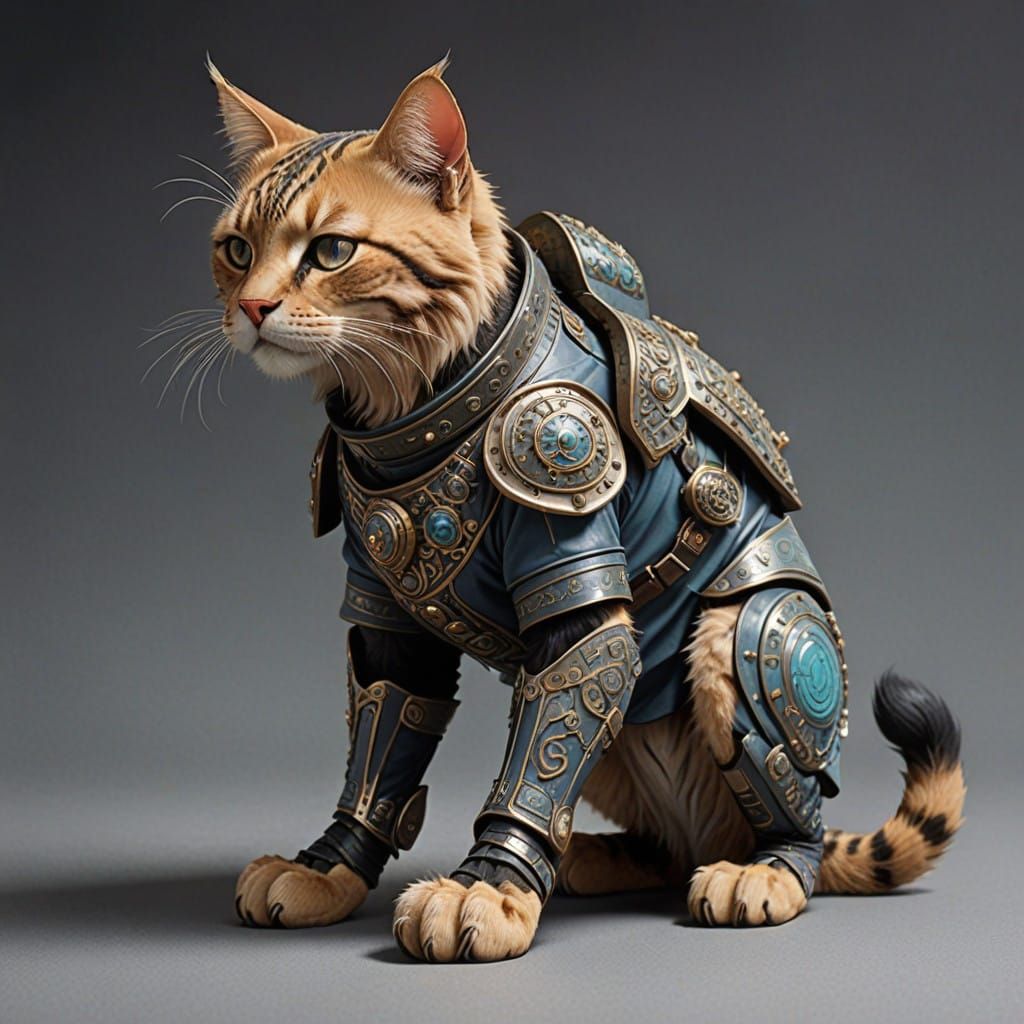 Vaguely Feline Humanoid in Armor