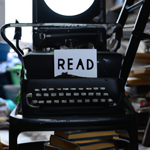 The Word Read Typewritten in a Messy 1960s Room